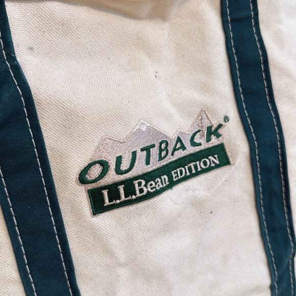 L.L. Bean Subaru vintage Outback Edition Canvas Boat and Tote with Green Trim - Picture 2 of 6